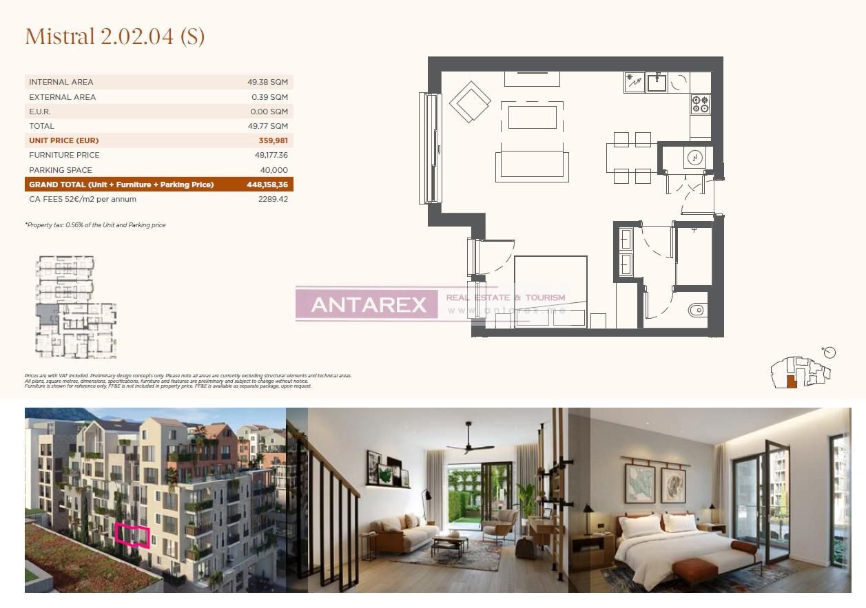 Appartement à Tivat, Monténégro, 49.8 m² - image 14