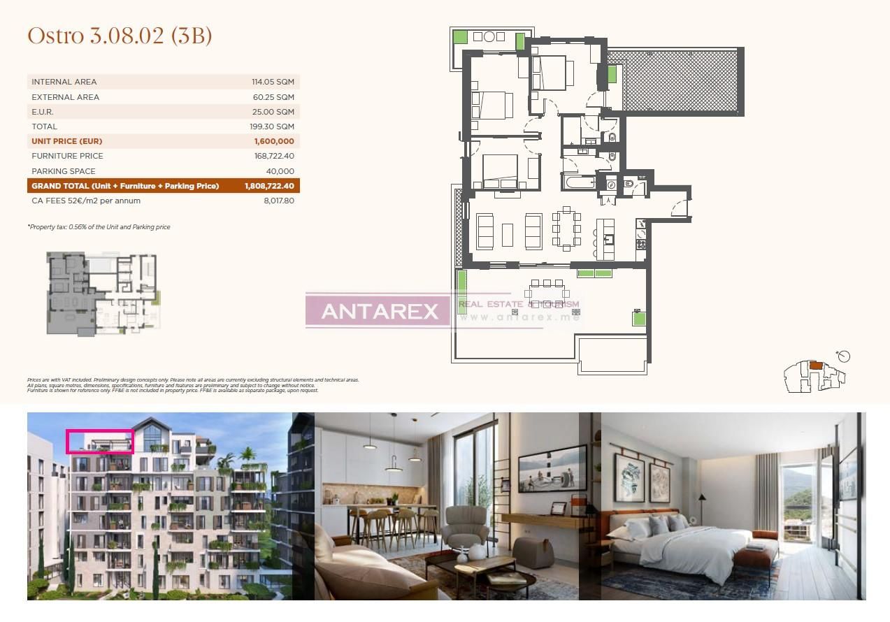 Apartamento en Tivat, Montenegro, 138 m² - imagen 13