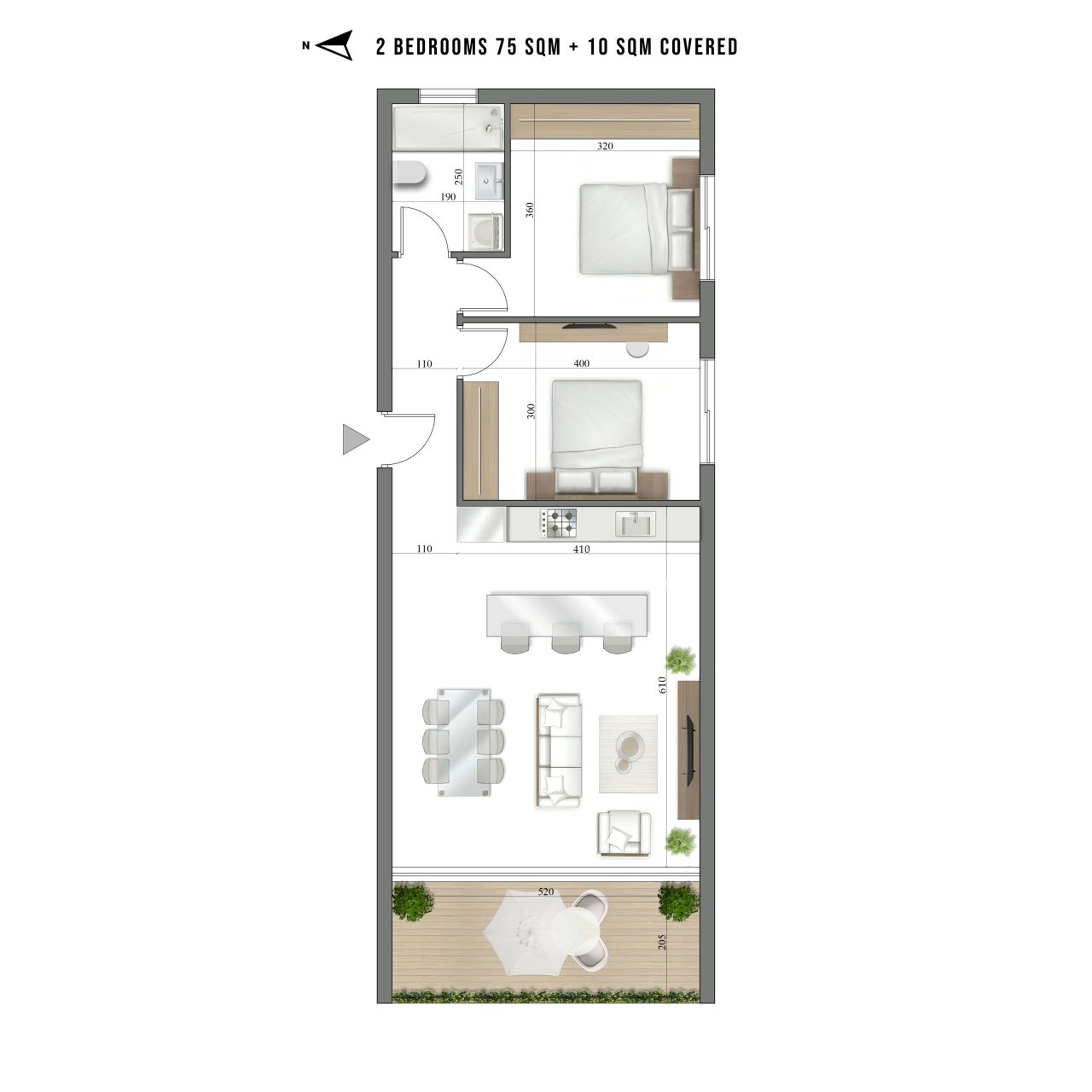 Apartment in Limassol, Cyprus, 75 m² - picture 2