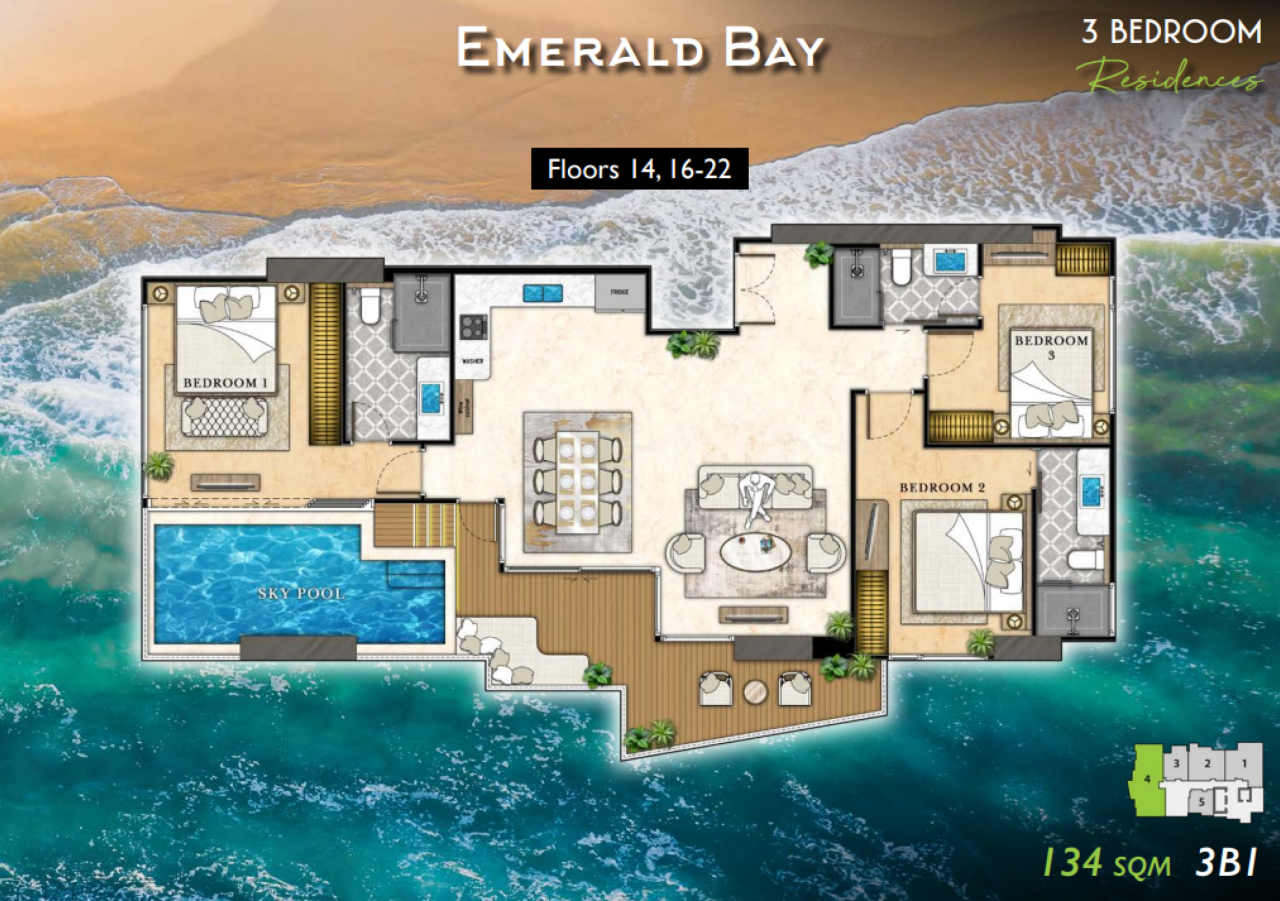 Appartement à Pattaya, Thaïlande, 134 m² - image 2