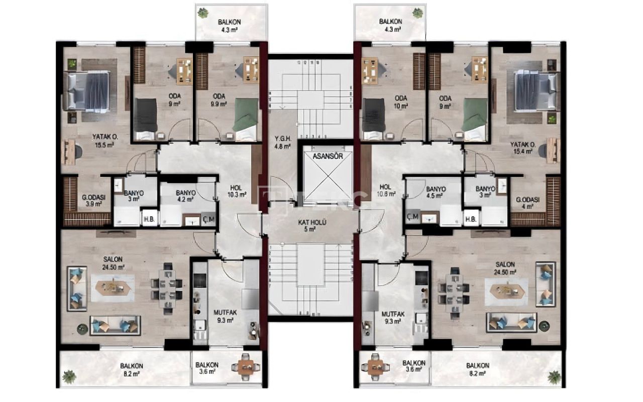 Apartment Bayraklı, Türkei, 115 m² - Foto 8