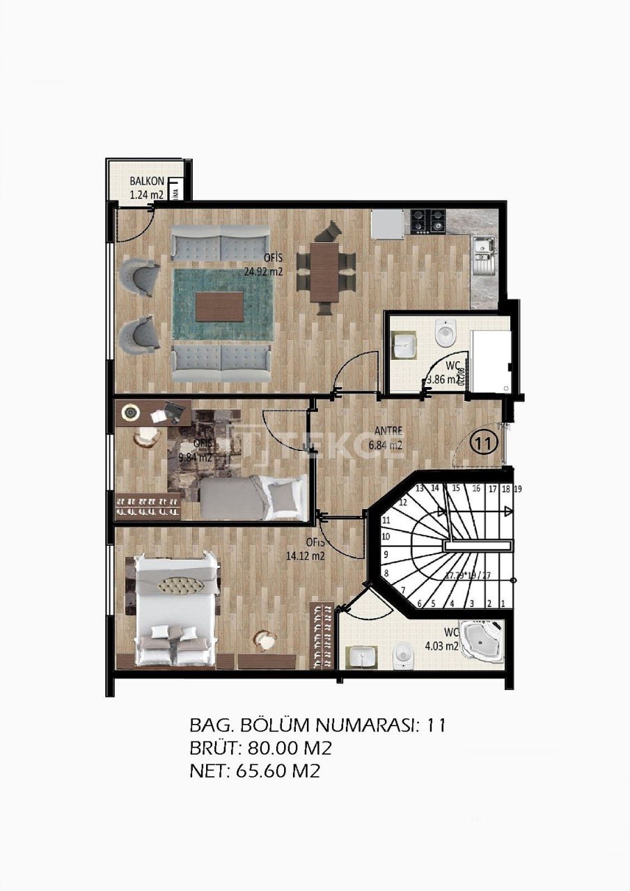 Apartment in Istanbul, Türkei, 120 m² - Foto 18