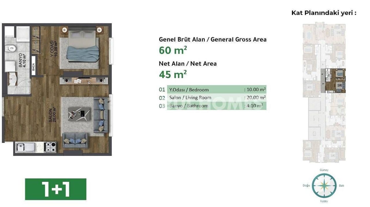 Appartement à Istanbul, Turquie, 97 m² - image 15