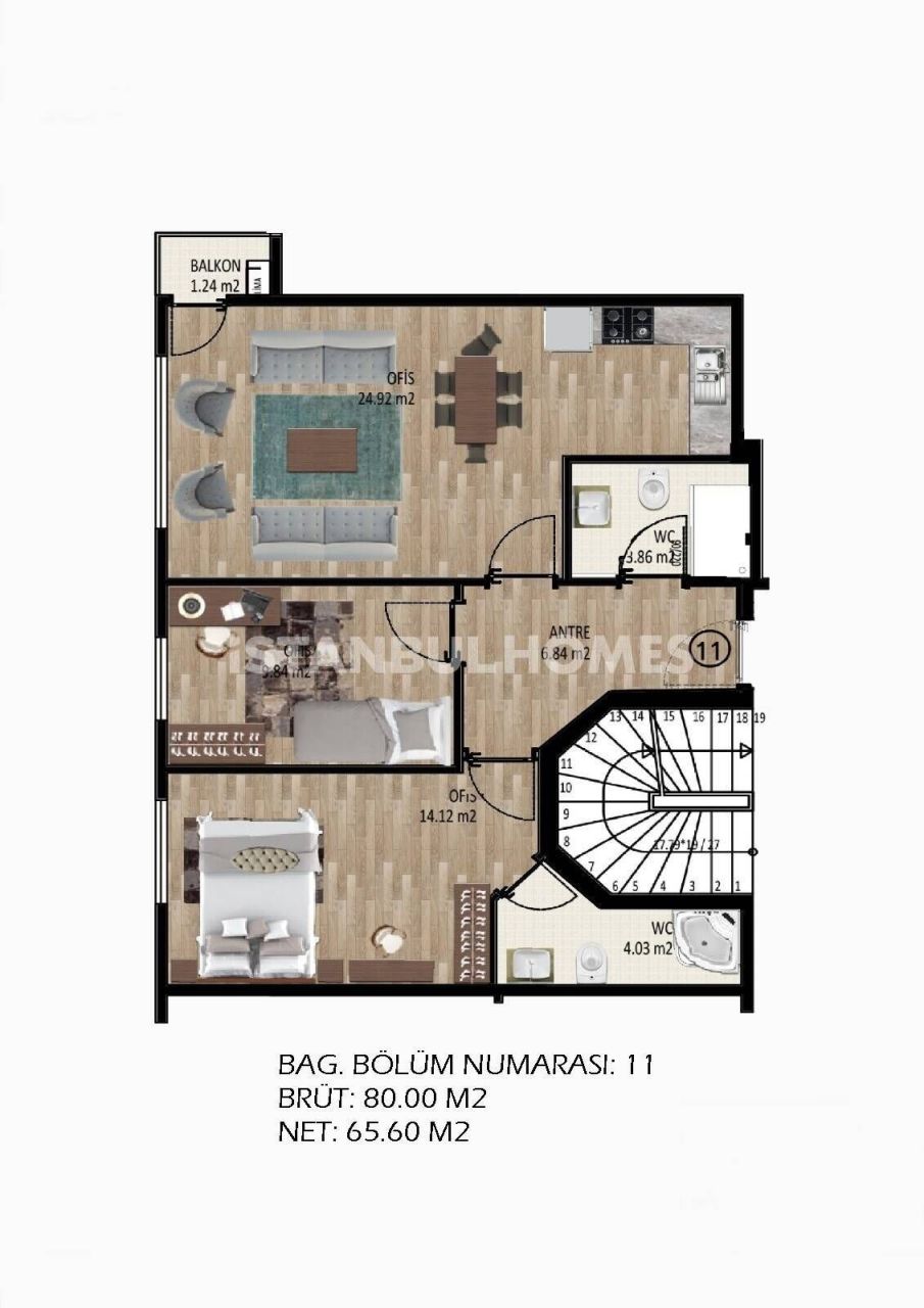 Apartamento en Estambul, Turquia, 120 m² - imagen 17