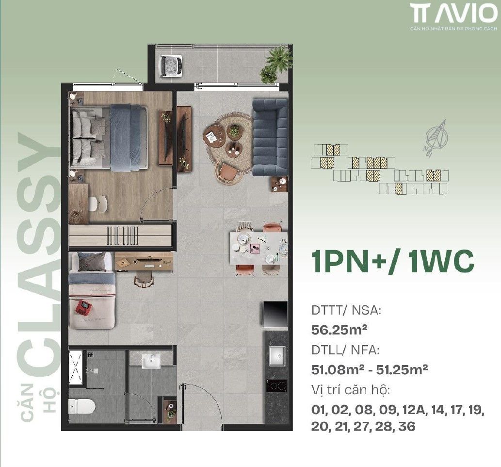 Flat in Ho Chi Minh City, Vietnam, 56 m² - picture 6