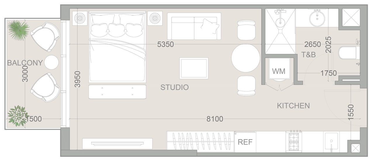 Studio à Dubaï, EAU, 39 m² - image 8