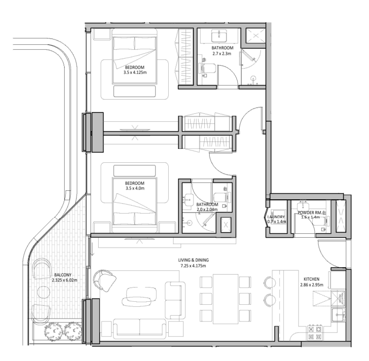 Appartamento a Ajman, EAU, 123 m² - foto 9