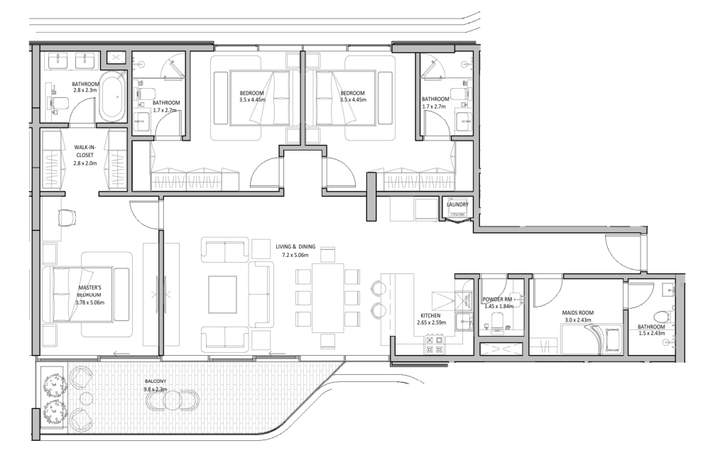 Wohnung in Adschman, VAE, 186 m² - Foto 9