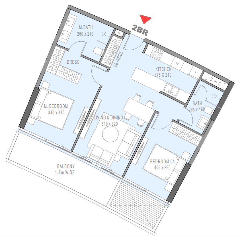 Flat in Abu Dhabi, UAE, 89 m² - picture 13