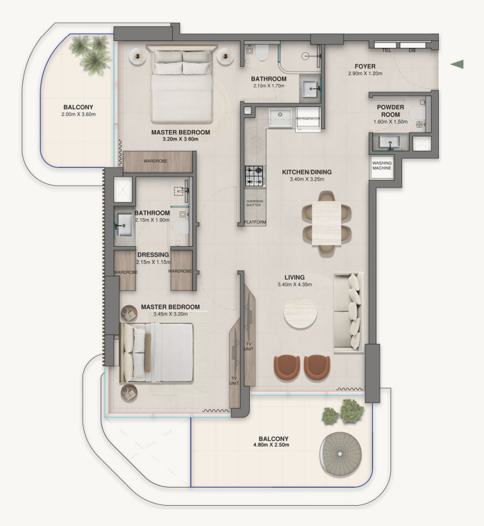 Piso en Dubái, EAU, 95 m² - imagen 17