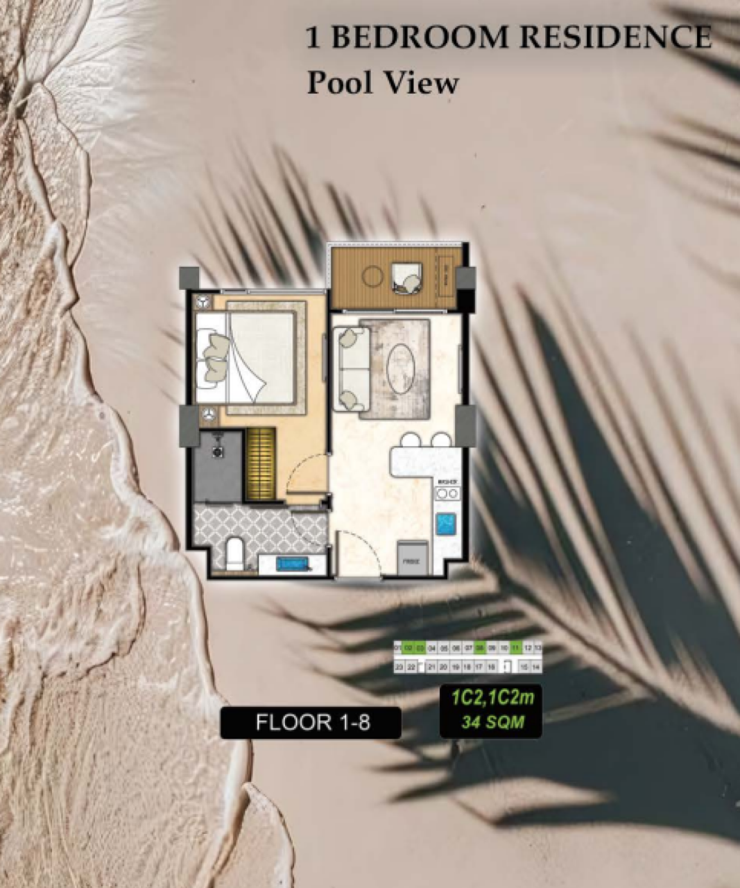 Appartement à Pattaya, Thaïlande, 39 m² - image 2