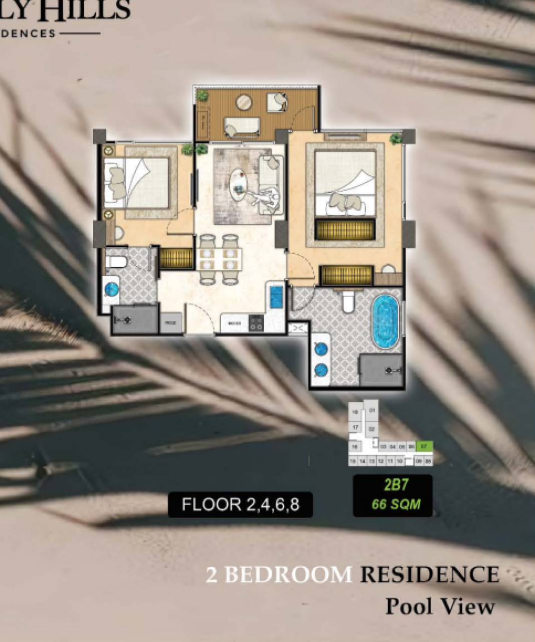 Wohnung in Pattaya, Thailand, 66 m² - Foto 2