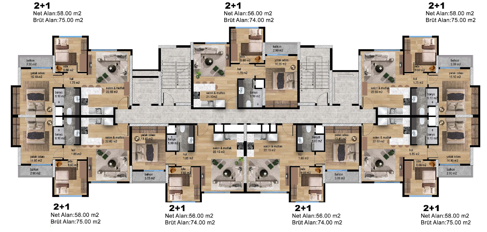 Appartement à Mersin, Turquie, 75 m² - image 8