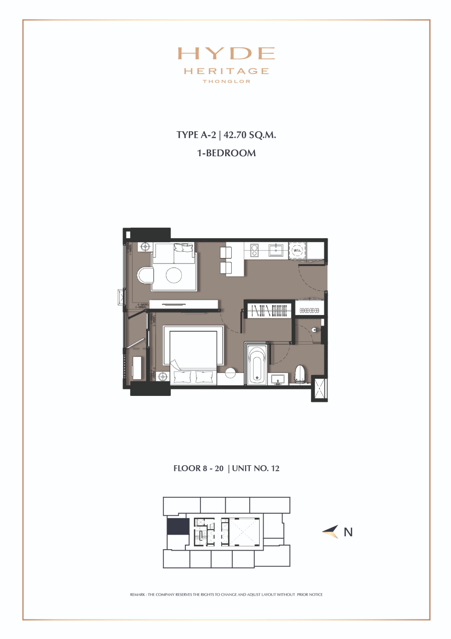 Wohnung in Bangkok, Thailand, 43.08 m² - Foto 2