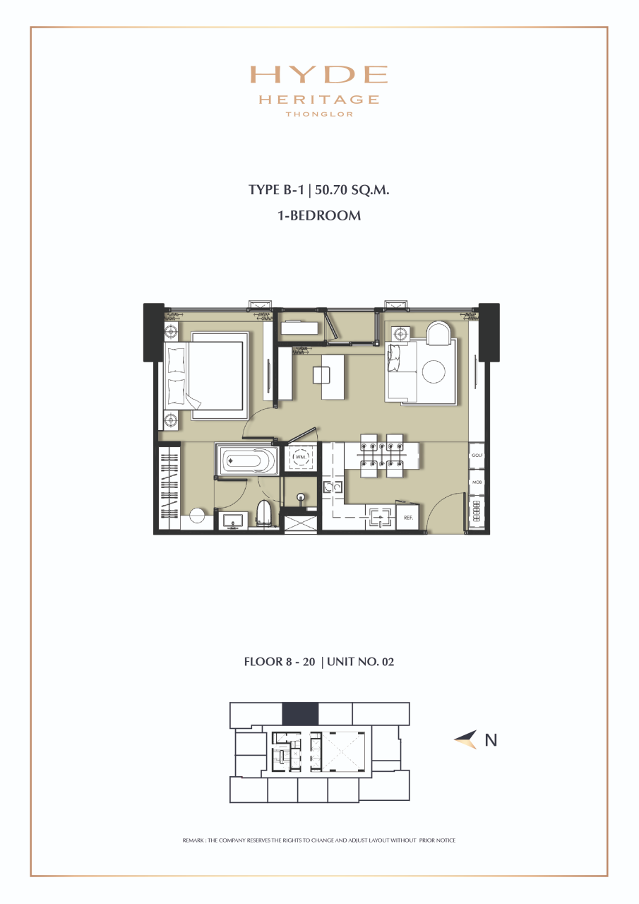Appartamento a Bangkok, Thailandia, 51.11 m² - foto 2