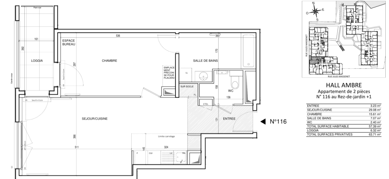 Wohnung in Ile de France, Frankreich, 57.4 m² - Foto 4