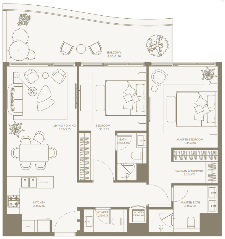 Piso en Umm al-Quwain, EAU, 98 m² - imagen 15