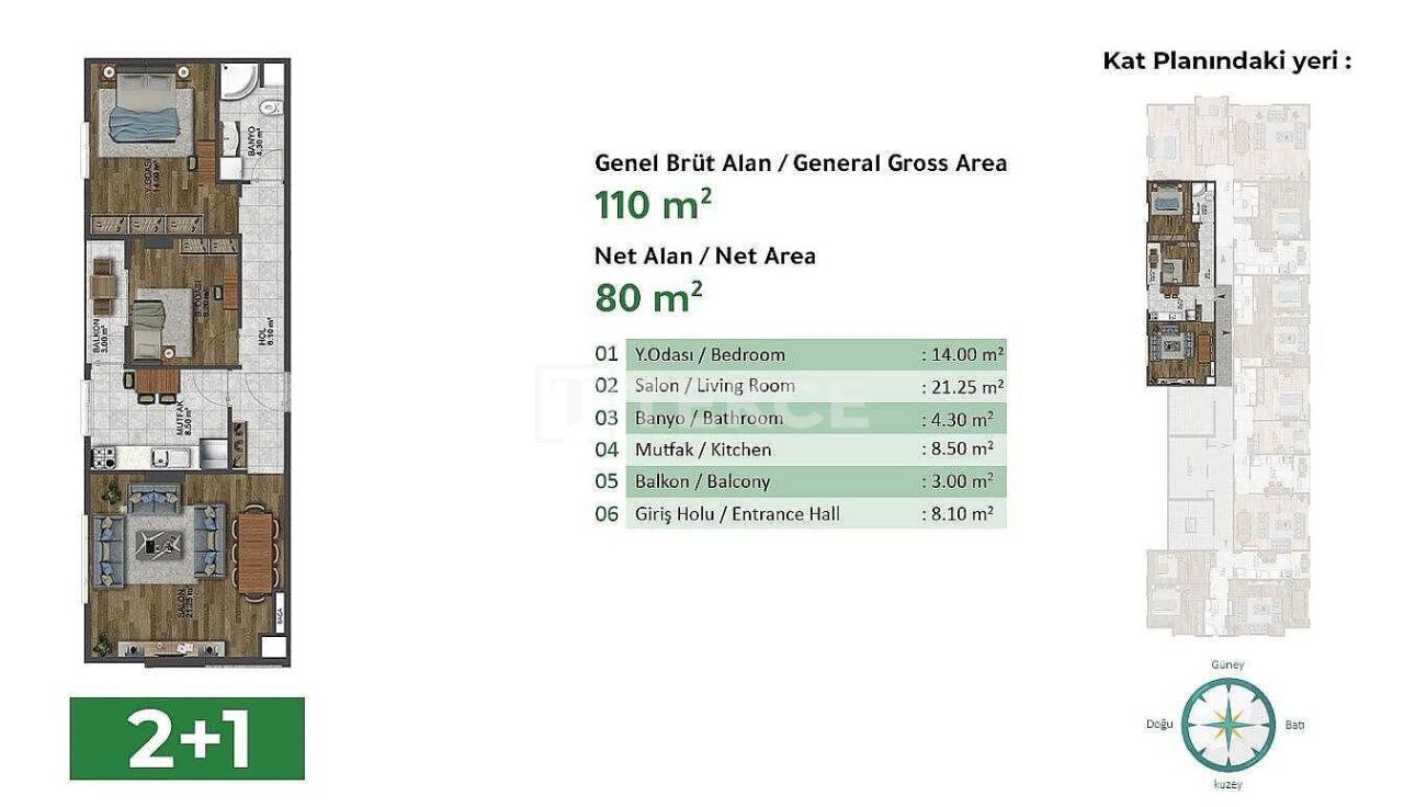 Appartamenti a Istanbul, Turchia, 101 m² - foto 14