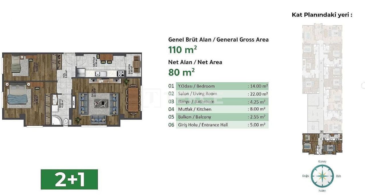 Appartamenti a Istanbul, Turchia, 101 m² - foto 17