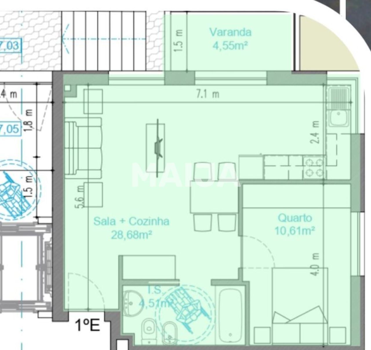 Appartamenti a Funchal, Portogallo, 52.2 m² - foto 2