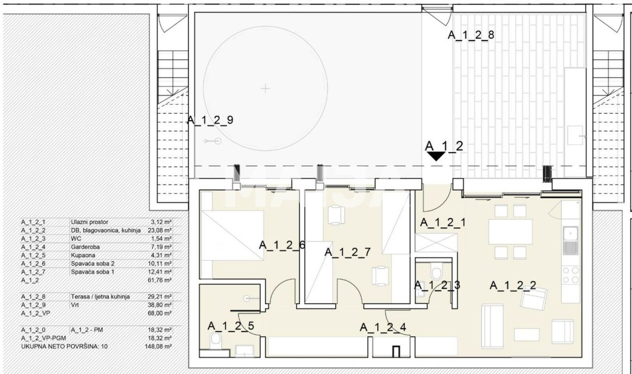 Apartment in Sibenic, Croatia, 82 m² - picture 2