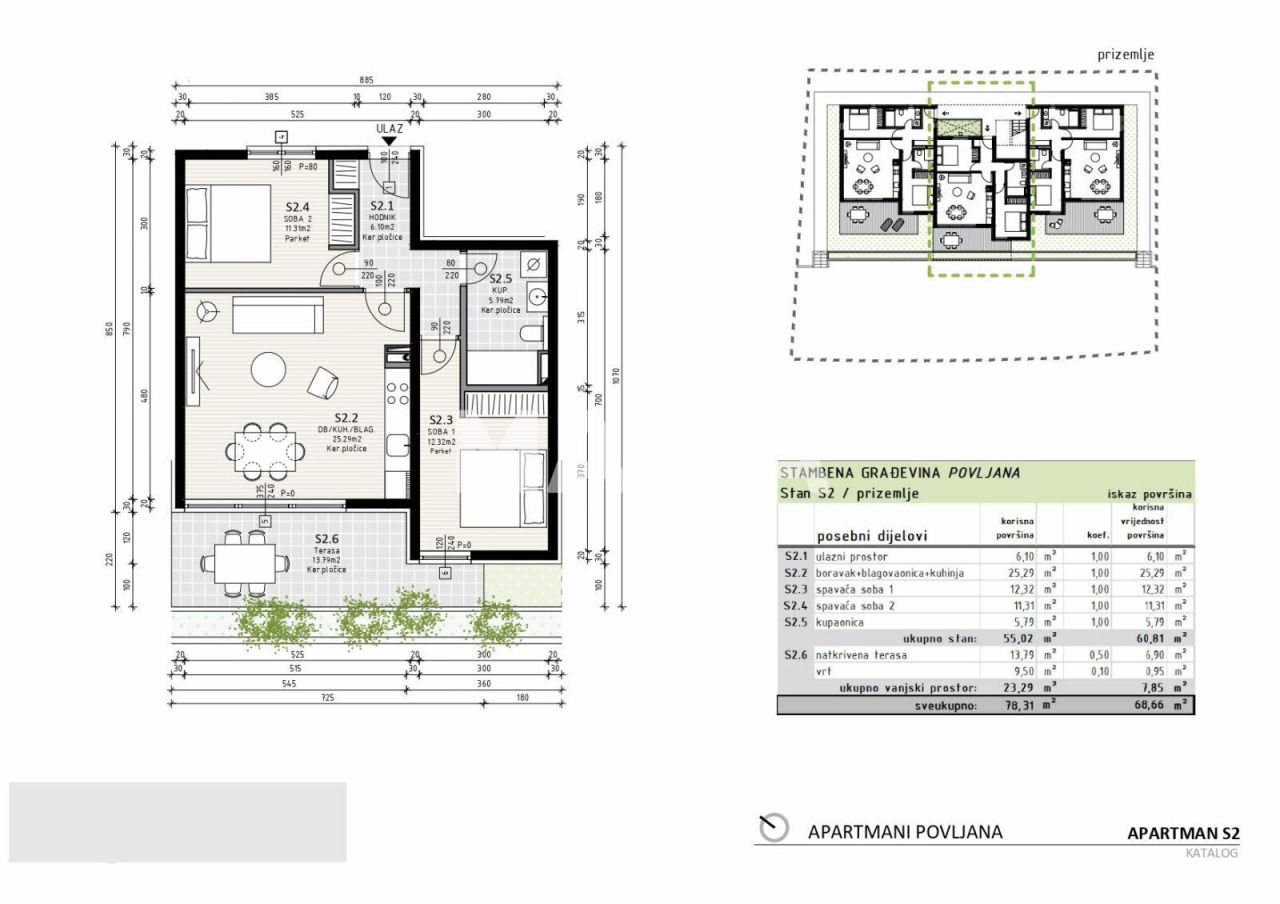 Apartment Povljana, Kroatien, 68.66 m² - Foto 2