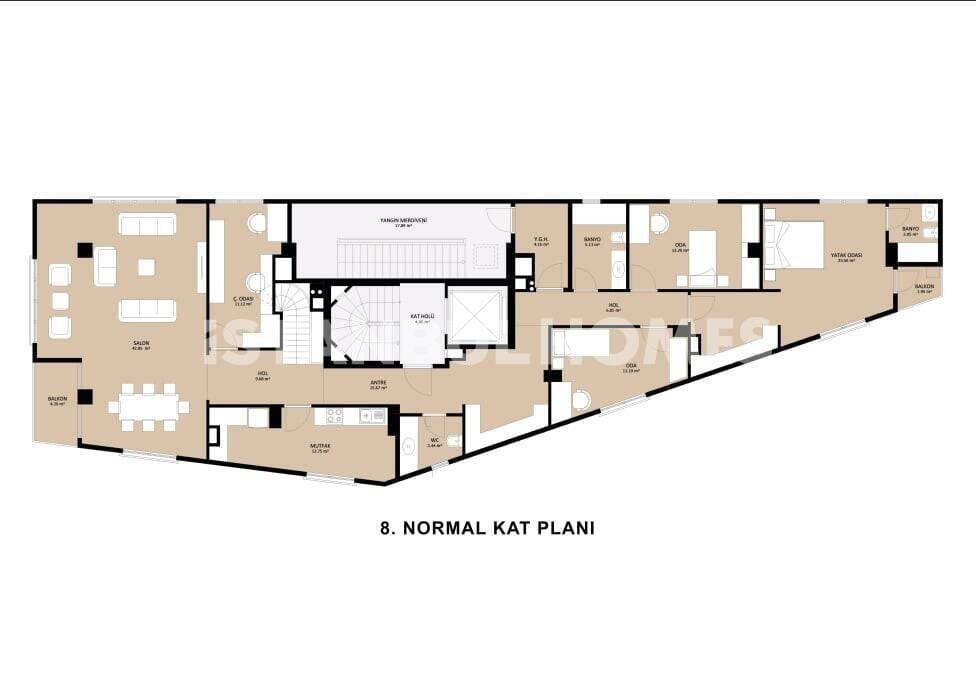 Appartement à Istanbul, Turquie, 125 m² - image 1