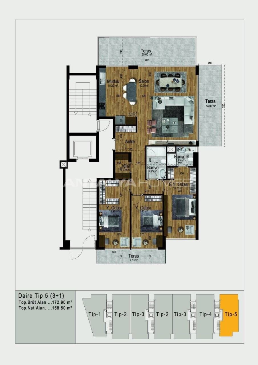 Apartment in Antalya, Türkei, 176 m² - Foto 18