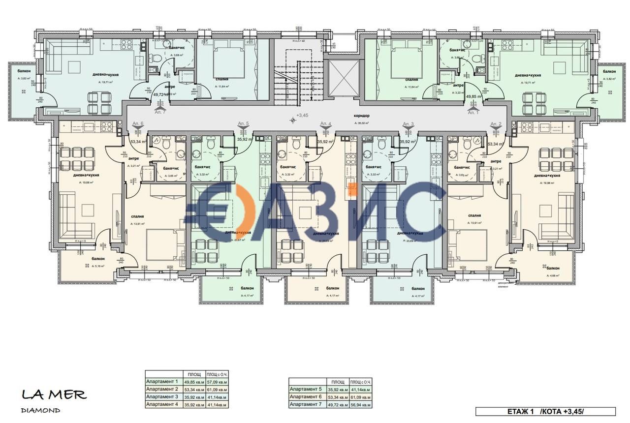 Appartement à Sveti Vlas, Bulgarie, 61.1 m² - image 10