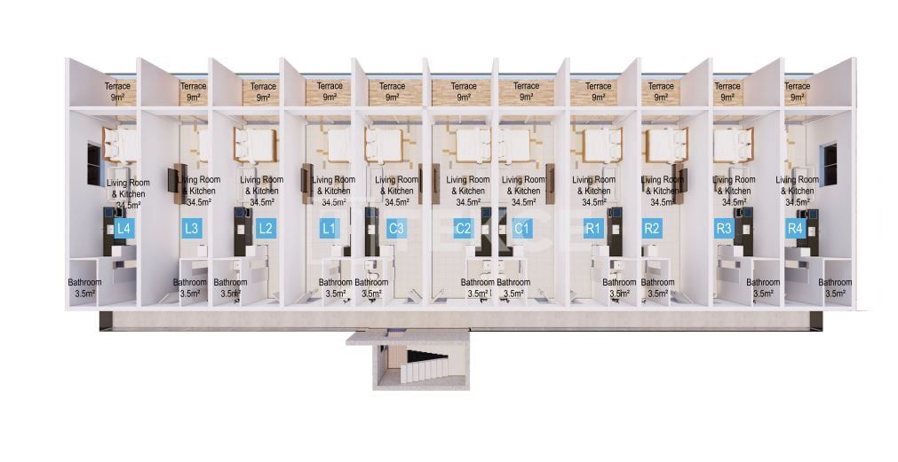 Appartamenti a Kyrenia, Cipro, 67 m² - foto 19