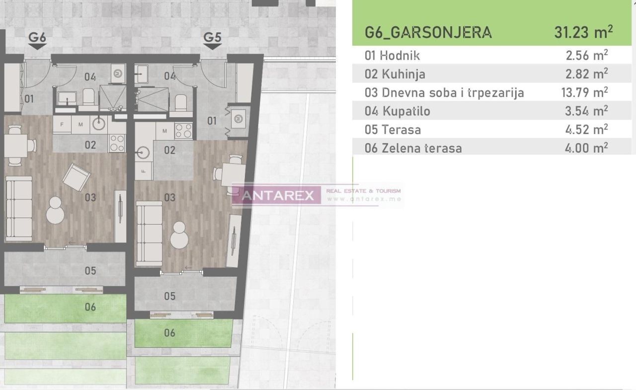 Apartment in Igalo, Montenegro, 31 m² - picture 8