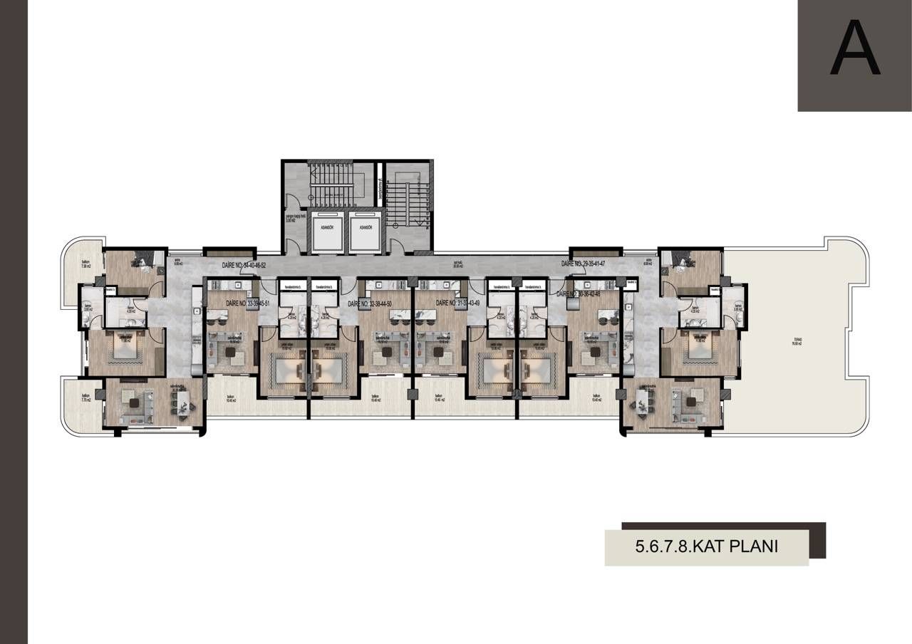 Wohnung in Mersin, Türkei, 65 m² - Foto 14