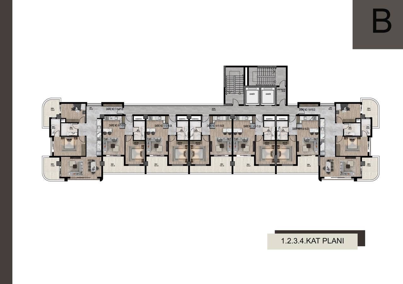 Wohnung in Mersin, Türkei, 65 m² - Foto 18