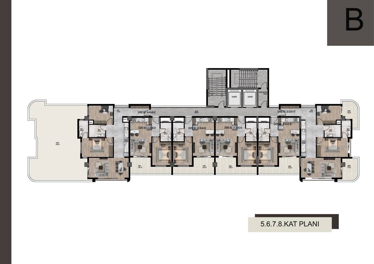 Wohnung in Mersin, Türkei, 65 m² - Foto 19