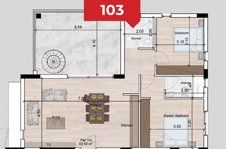 Appartamenti a Larnaca, Cipro, 107 m² - foto 4
