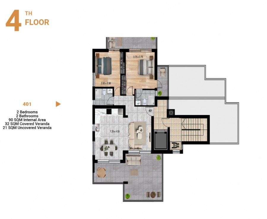 Penthouse in Limassol, Cyprus, 122 m² - picture 4