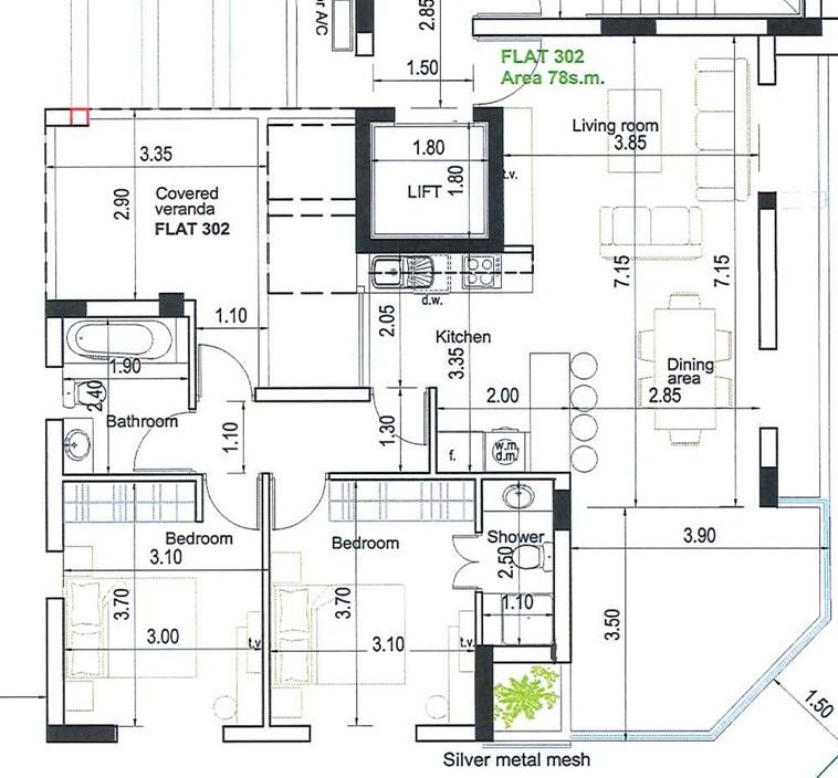 Apartamento en Lárnaca, Chipre, 108 m² - imagen 4