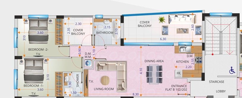 Apartment in Larnaca, Cyprus, 126 m² - picture 4