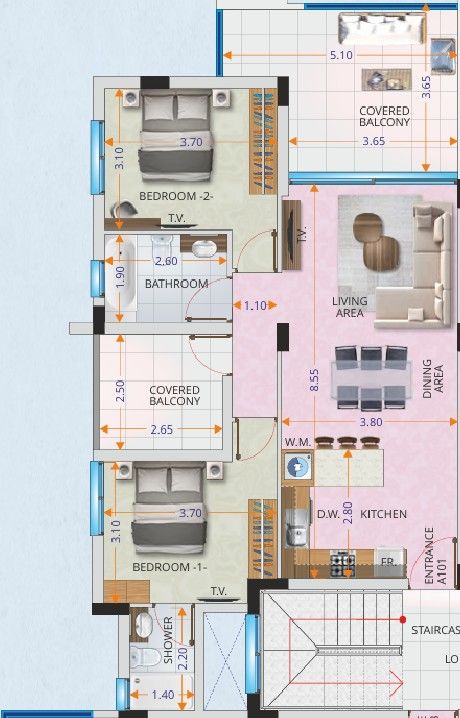 Appartamenti a Larnaca, Cipro, 104 m² - foto 4