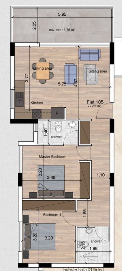 Appartamenti a Larnaca, Cipro, 92 m² - foto 5