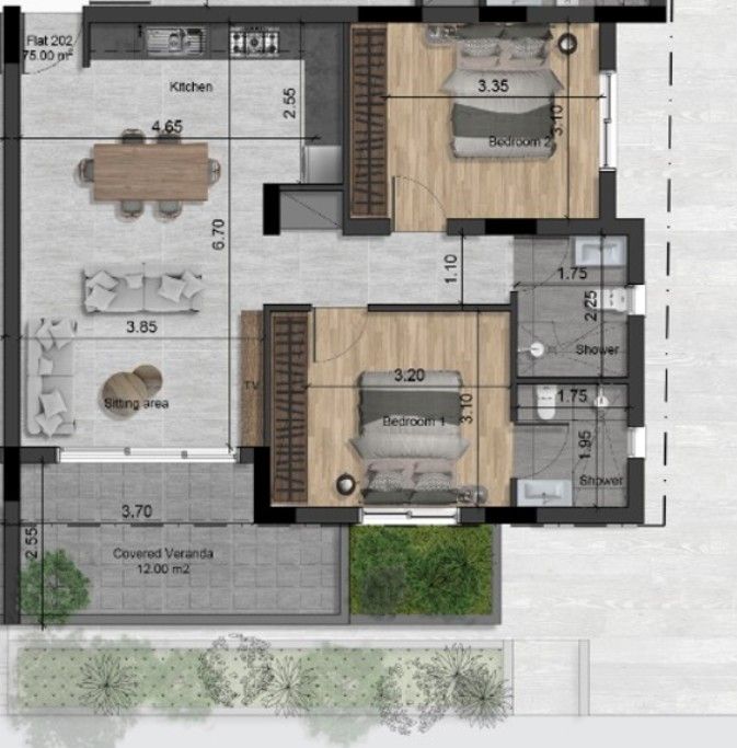 Attico a Larnaca, Cipro, 87 m² - foto 5