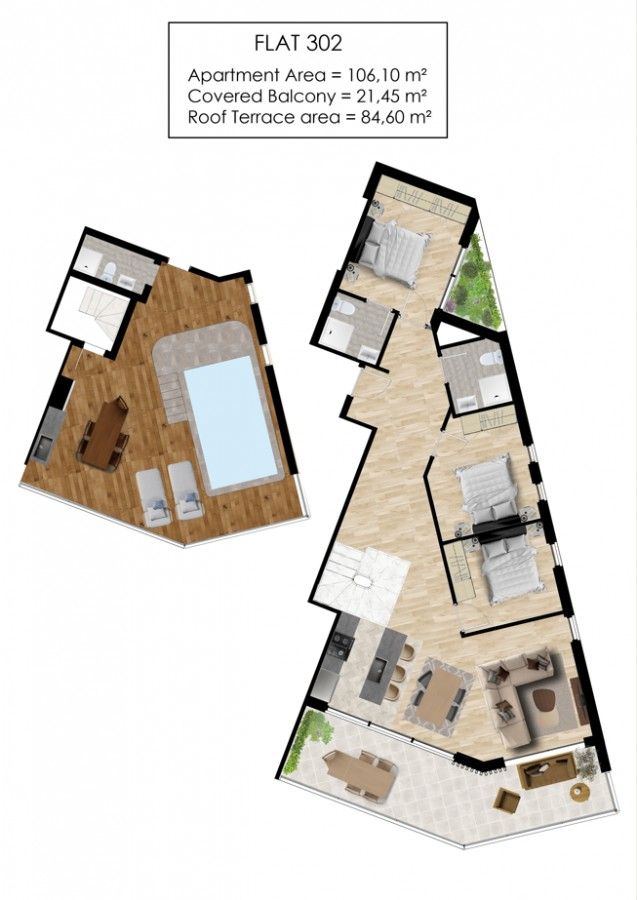 Attico a Paphos, Cipro, 86 m² - foto 8