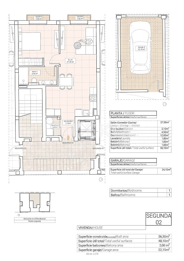 Penthouse in Hondon de las Nieves, Spain, 92 m² - picture 1