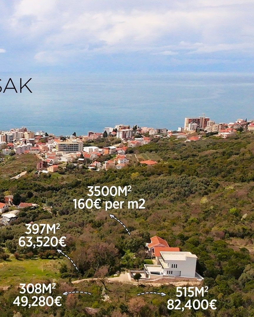 Terrain à Dobra Voda, Monténégro, 308 m² - image 1