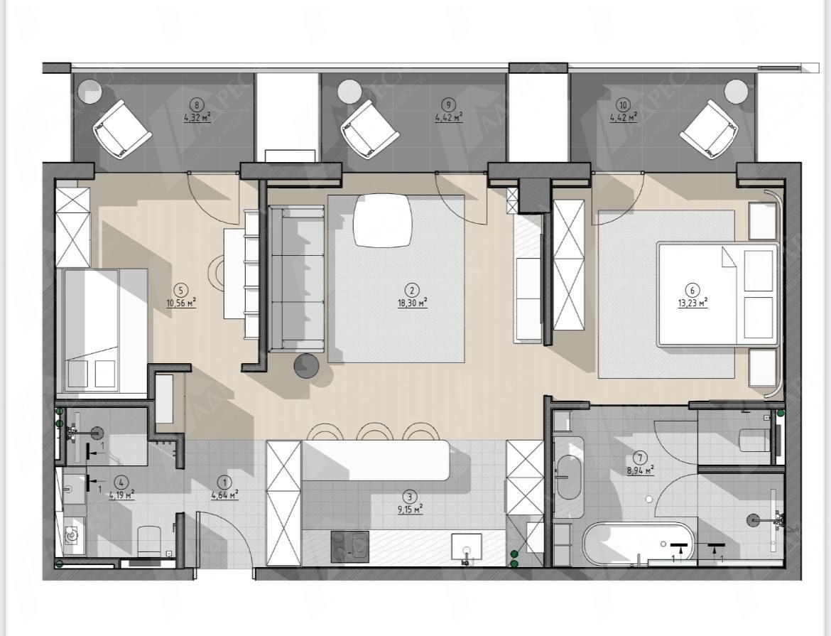 Appartamento a Budva, Montenegro, 82 m² - foto 3