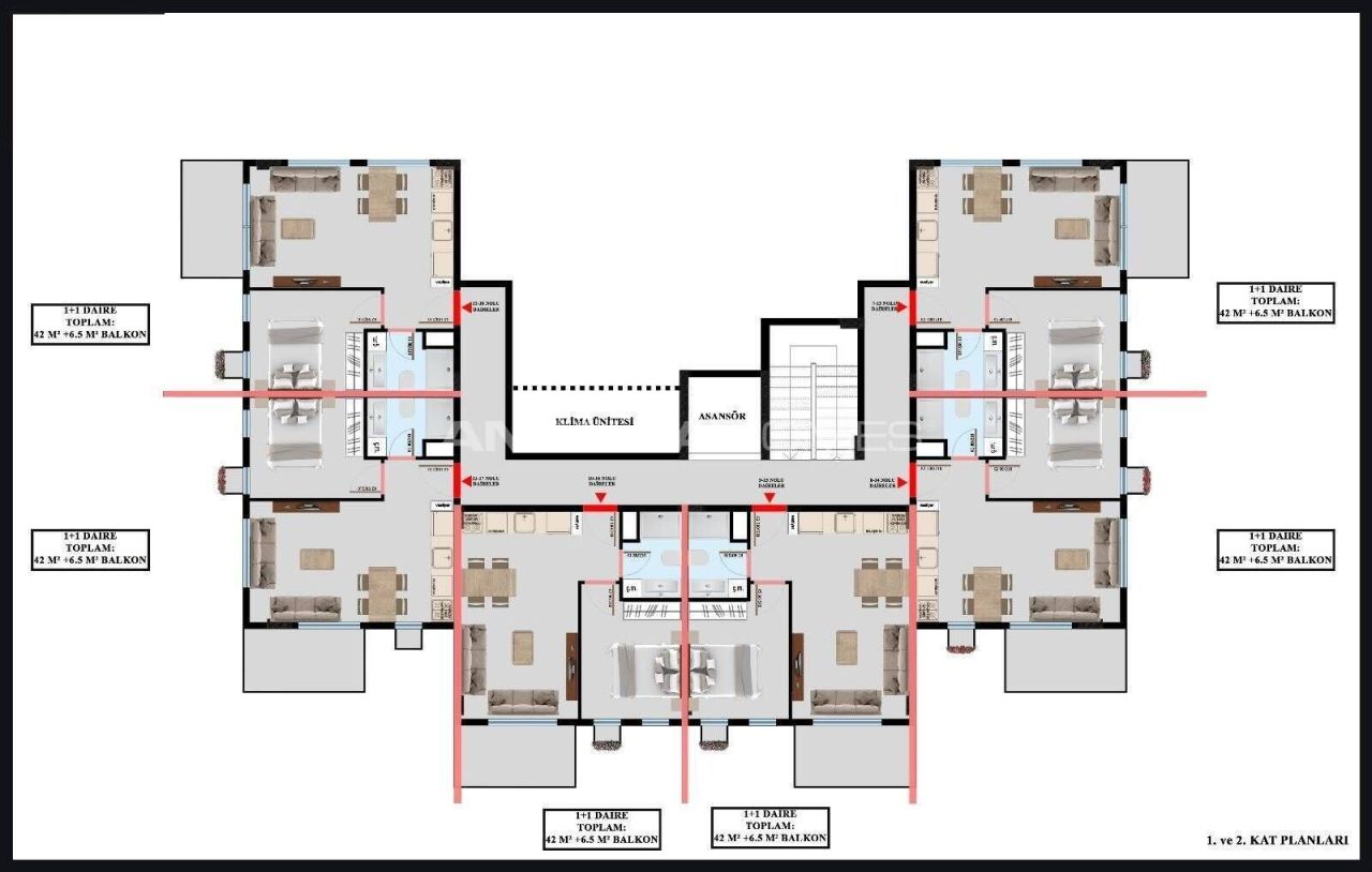 Ático en Alanya, Turquia, 130 m² - imagen 17