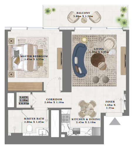 Wohnung in Dubai, VAE, 70 m² - Foto 11