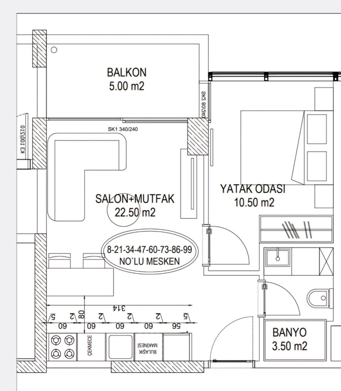 Flat in Alanya, Turkey, 53 m² - picture 12