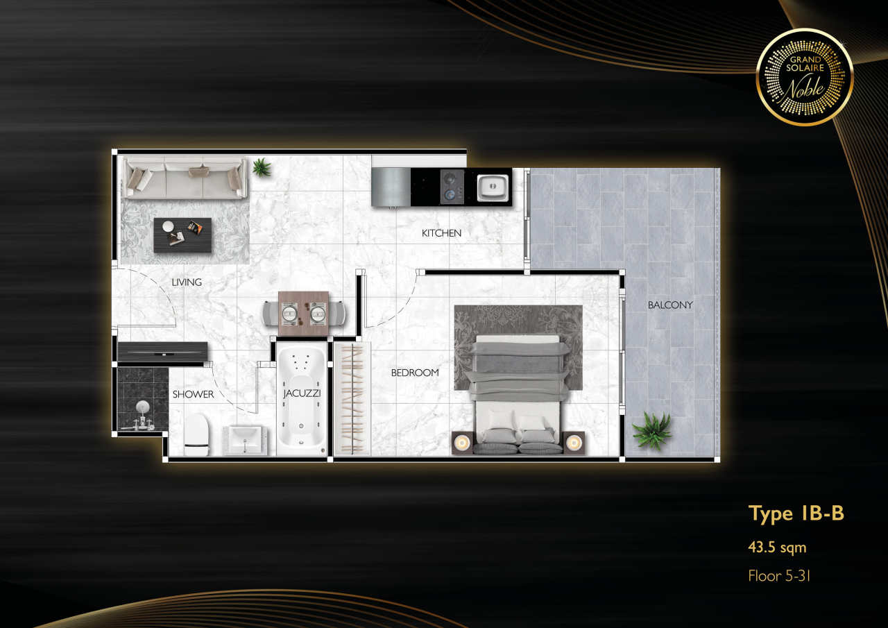 Appartamento a Pattaya, Thailandia, 43.5 m² - foto 3