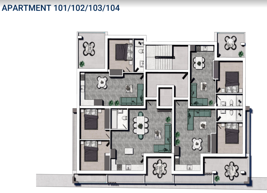 Apartment in Trachoni, Zypern, 61 m² - Foto 1